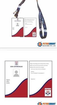 White-red-blue Hindustan Petroleum Pvc Id Card