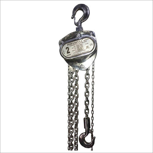 Silver Ss304 Manual Chain Pulley Block