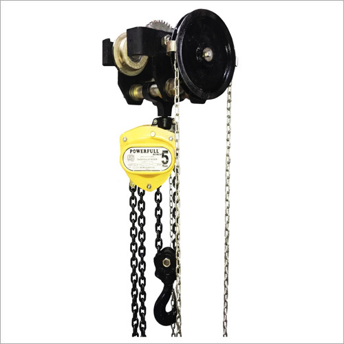 Multicolor 5 Ton Trolley Mounted Chain Pulley Block