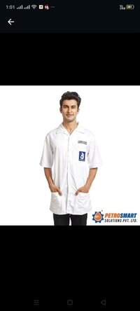 Bpcl Forecourt Supervisor Apron - Poly Cotton Fabric, Half Sleeve Design For Professional Appearance And Durability