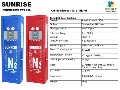 Red Digital Nitrogen Tyre Inflator