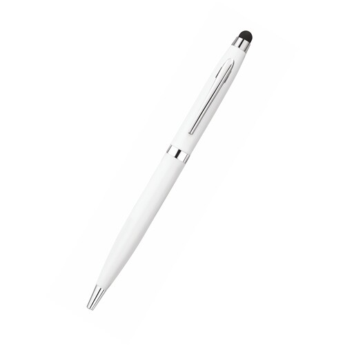 Metal Ball Pen MP 56 White Stylus