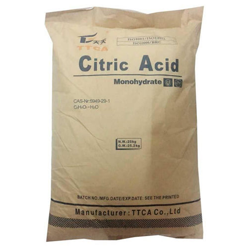 25kg Ttca Citric Acid Monohydrate