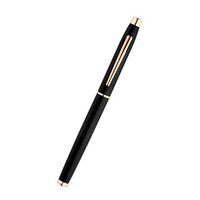 Metal Ball Pen Mp 63 Kross Roller Gold - Metal, Writing Use, Black And Gold Color | Novelty Design With Blue Ink For Promotion And Writing