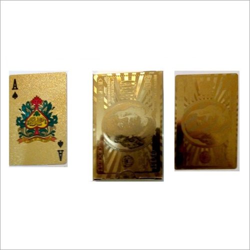 Golden Gold Plated Playing Cards Dollar