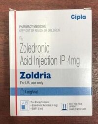 Zoldria Injection - 4mg Intravenous Solution | Single-dose Vial, Active Ingredient Zoledronic Acid, Refrigerate For Optimal Storage