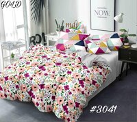 Glace Cotton Printed Bed sheets