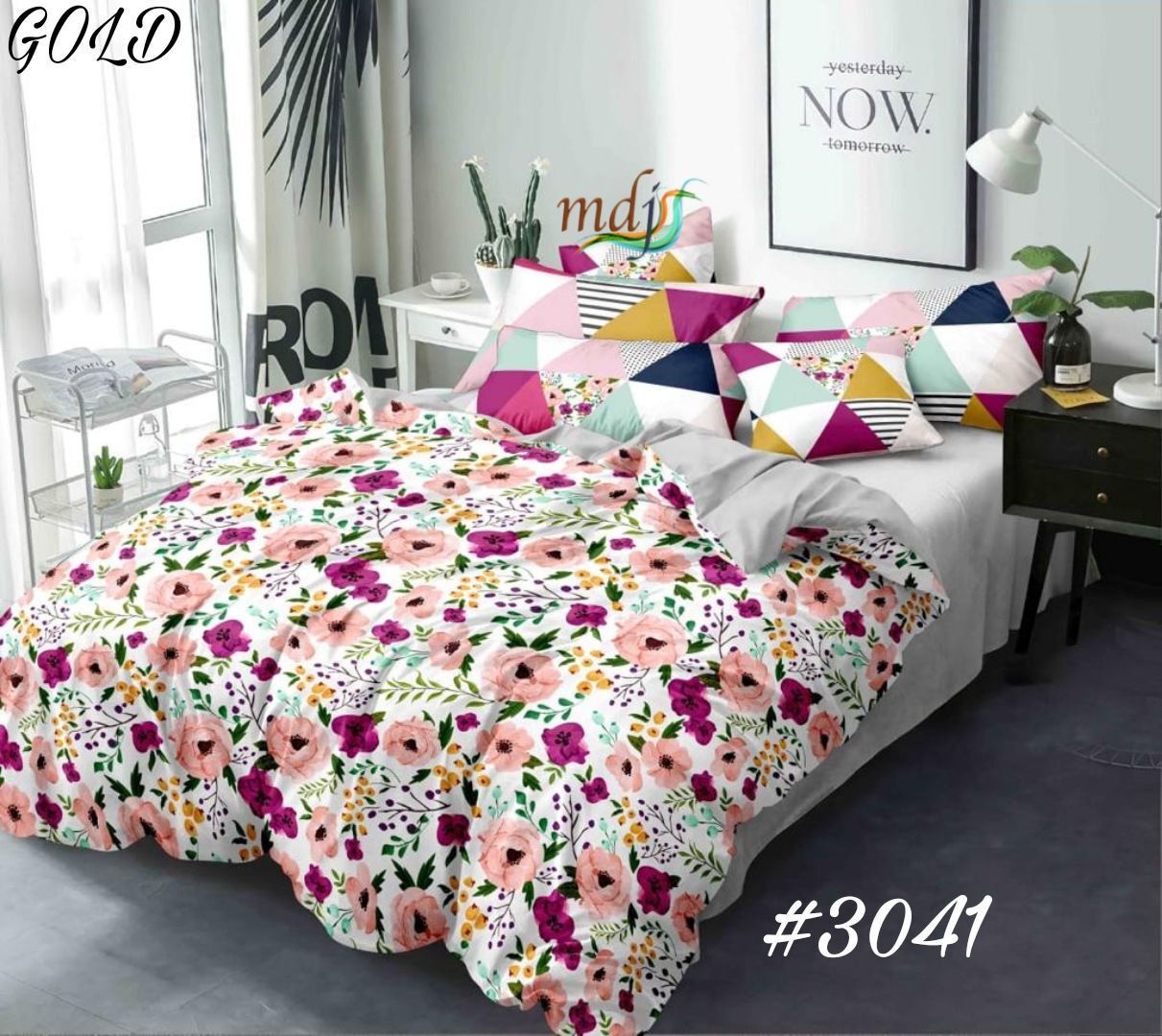 Glace Cotton Printed Bed sheets