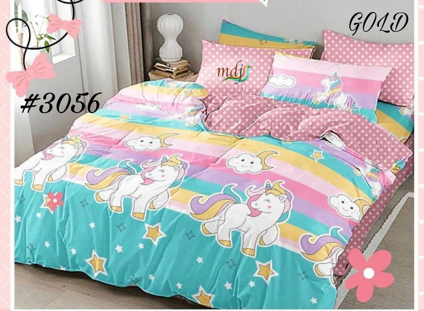 Glace Cotton Printed Bed sheets