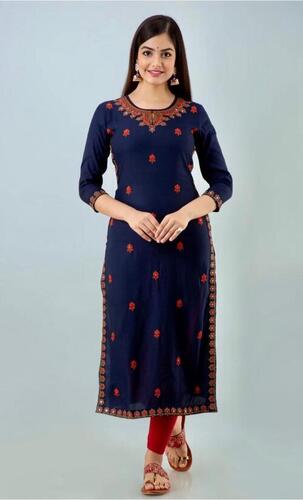 Kiya Blue Rayon Kurti