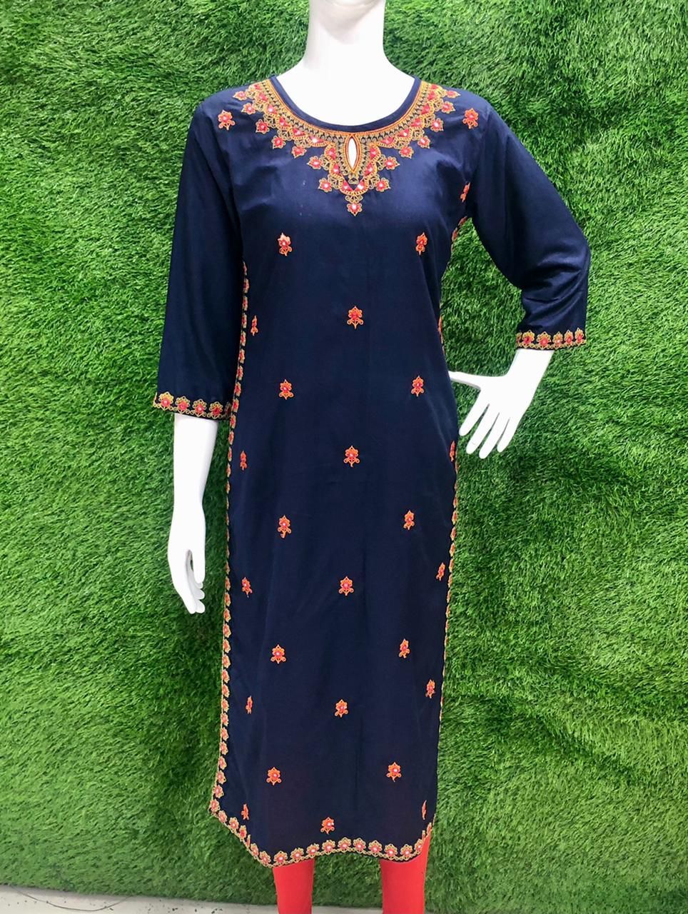 Kiya Blue Rayon Kurti