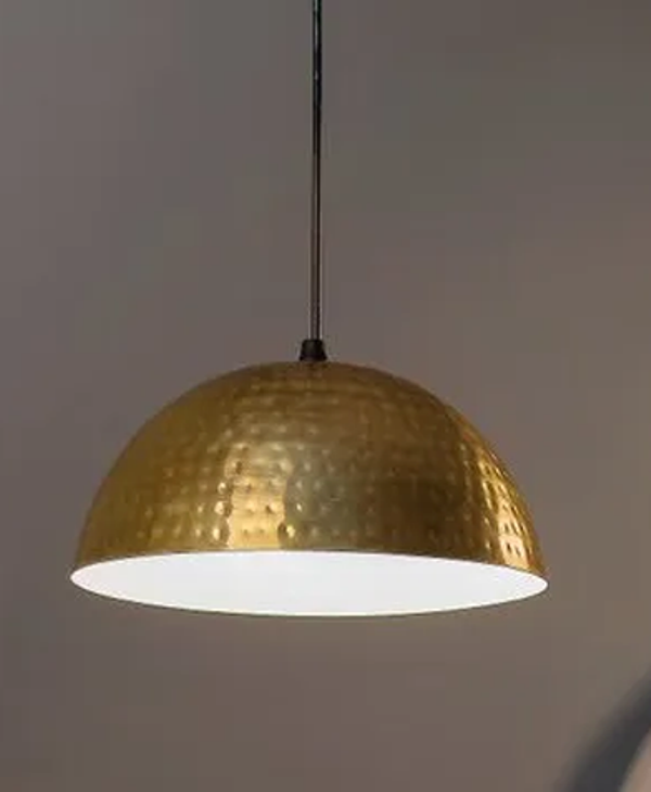 Metal LED Metal Gold Hammered Ball Shape Ceiling Lamps hanging Lights For Decoration