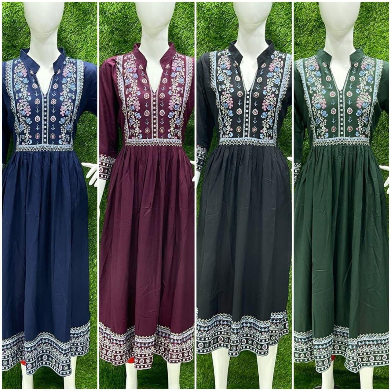 Mehak Purple Heavy Rayon Kurti