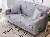 Universal Polyester Spandex Sofa Slipcover - 230-330 Cm | Multicolor Printed Design, Non-slip Foam, 360-degree Full Protection