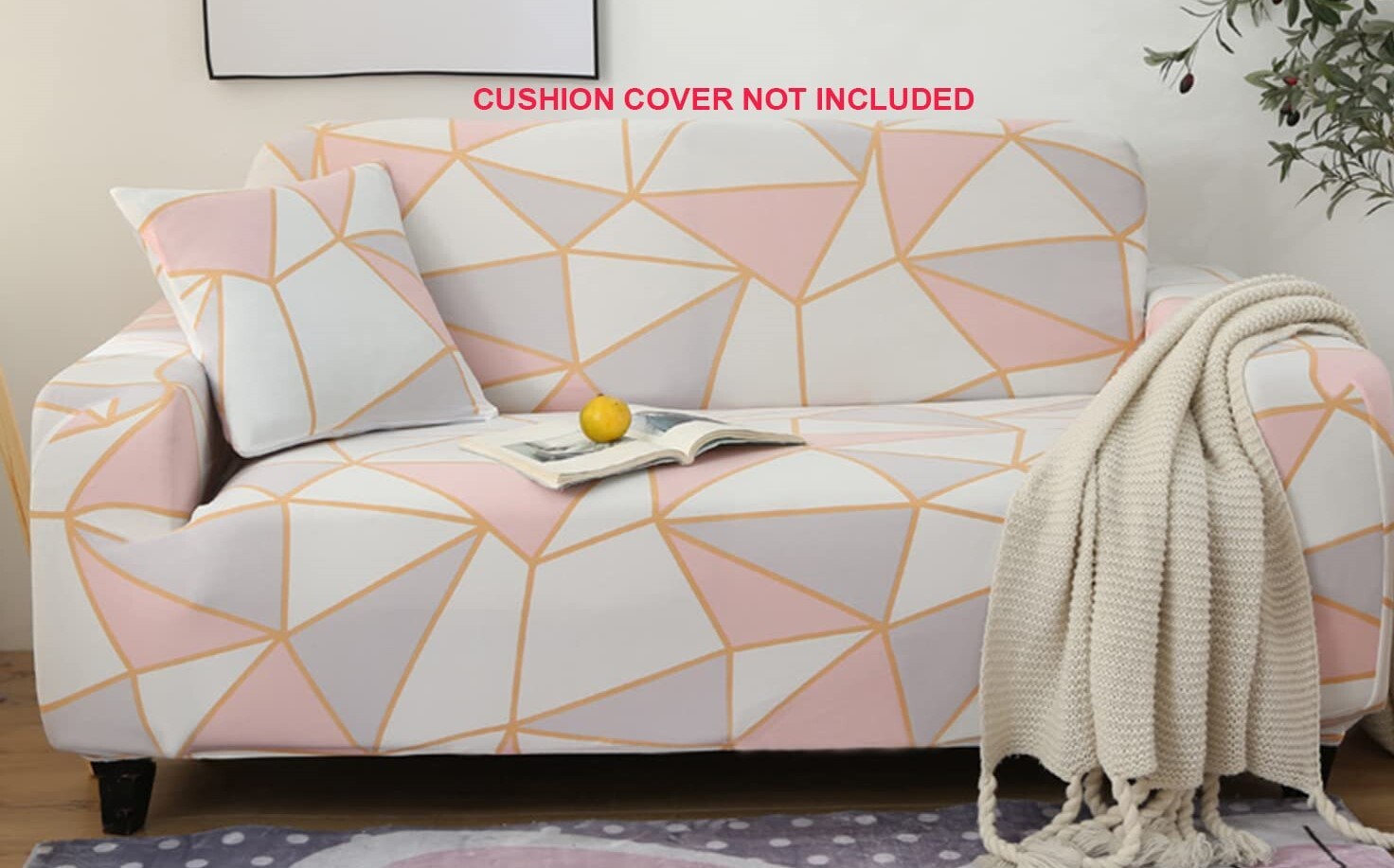 Universal Polyester Spandex Sofa Cover- 4 Seater