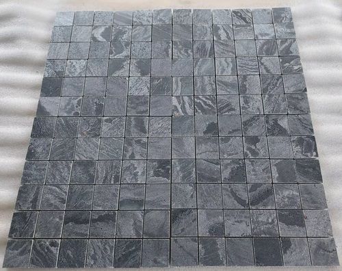 Silver Grey Slate Polished Quartzite Mosaic Tiles - Size: 300x300 Mm