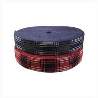 Jacquard Shoe Elastic Tape - Nylon Material 20mm Width Black and Red Color | Durable Stretchable Ideal for Footwear Applications