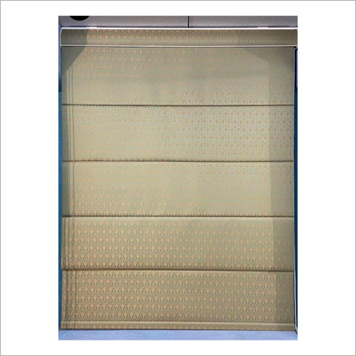 Roman Blinds - Polyester, Foldable Design, Off White/Red/Blue/Green Shades | Anti-Static, Blackout, Eco-Friendly, Heat-Insulation, Tear-Resistant