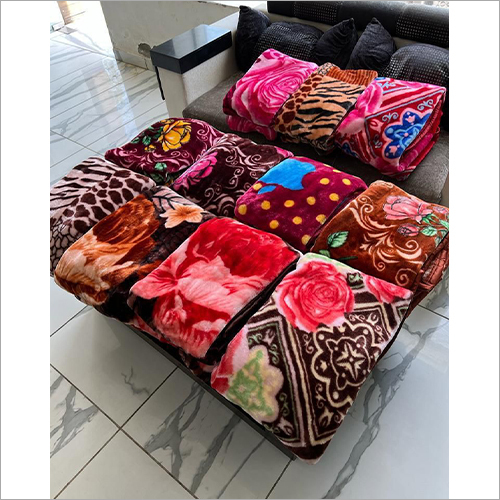 Multi Designing Woolen Blankets - Wool, Full/King/Queen/Twin Size, Multicolor | Sustainable Choice with Blanket Stitch Embroidery, Double-Sided Design