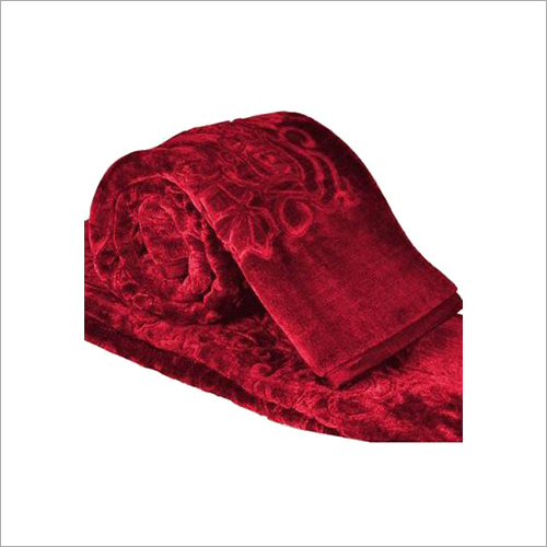 Red Woolen Blankets - Wool, King/Queen/Twin Size, Red Color | Whip Stitch Edge, Plain Dyed Pattern, Ideal for Home, Hotel, Travel, All Age Groups