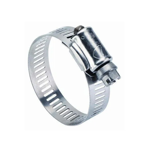Stainless Steel Hose Clamp - Industrial Grade Silver Metal Round Design | Durable Reliable Versatile Application