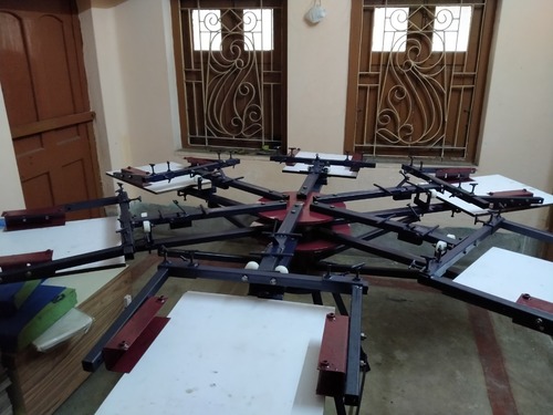 T-shirt screen printing machine 6 color 6 stations adjustable