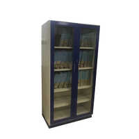 Blue-white Cupboard With View Panel Doors