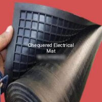 Checkered Rubber Sheet - Color: Black