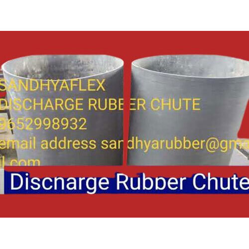 Rubber Discharge Chute - Color: Black