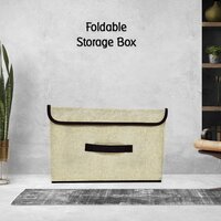 FOLDABLE STORAGE BOX WITH LID