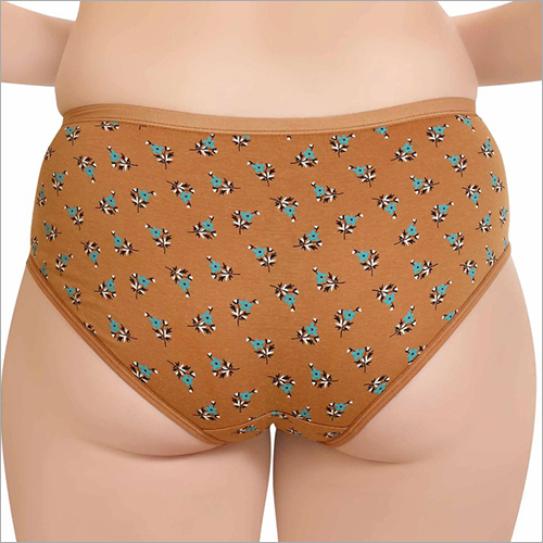 Printed Light Brown Panties - Cotton Assorted Colors | Midrise Hipster Design Full Rear Coverage Soft Elastic Waistband Breathable Comfort