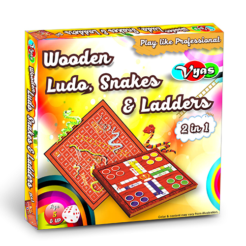Wooden Ludo and Snakes