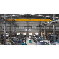 Single Girder Cranes - Steel Construction, Max Lifting Load: 5-10 Tonne, Color: Yellow, Electric Power Source, Ideal For Industrial Applications