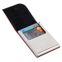 Stainless Steel Business Card Holder CH 10 Vertical Brown