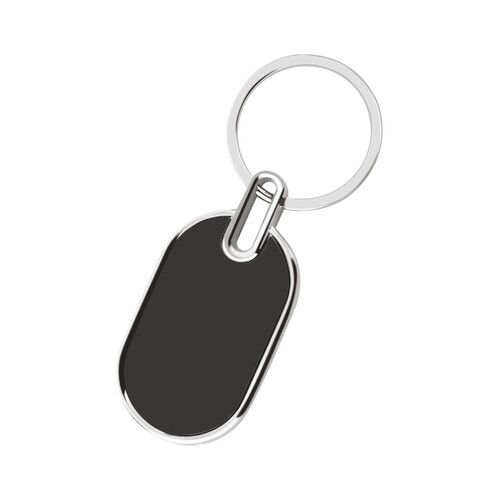 Metal Keychain with Black Mirror Finish KC 01