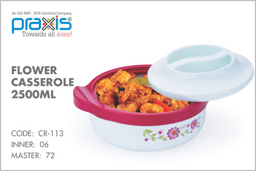 Multicolour 2500 Ml Insulated Casserole