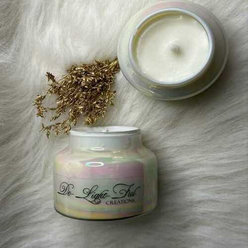 Pearl White Luster Jar Candle