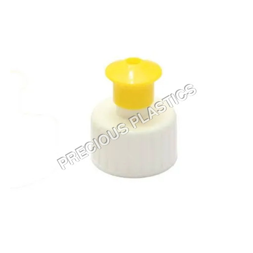 White Plastic Push Pull Bottle Cap