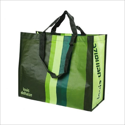 Green Pp Laminated Stitched Three Side Bag