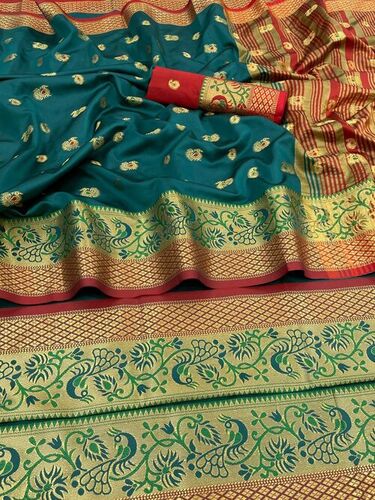 Priti C-Green Lichi Silk Saree
