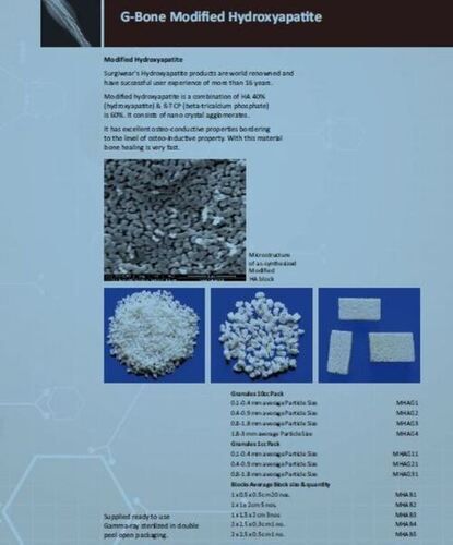 G-bone Modified Hydroxyapatite Blocks - Mhab4 Usage: Man