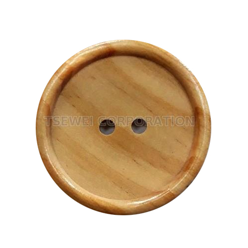 Round Wooden Button For Garments
