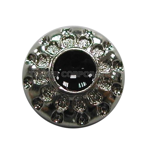 BX3703 ABS Shiny Electric Plated Button With Epoxy