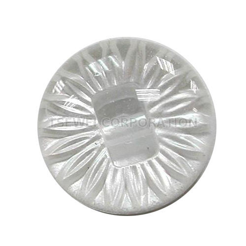 White Bt3779 Mp Clear Acrylic Button