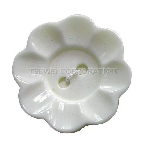 White Bp8137-1 Polyester Button For Garments