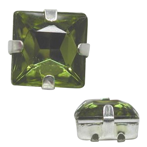 BQ1300 Colored Acrylic Stone Button With Prong Base