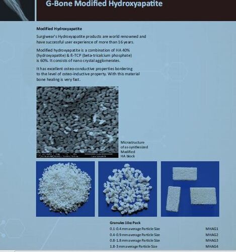 G-BONE Modified HYDROXYAPATITE Granules(10cc pack) - MHAG1