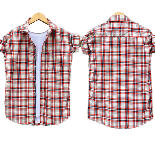 Mens Slim Fit Summer Check Shirt