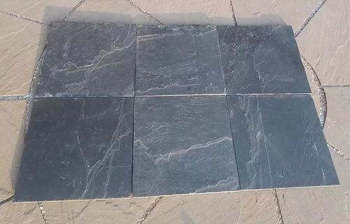 Indian Jak Black Natural Slate Stone - Size: 300X300Mm