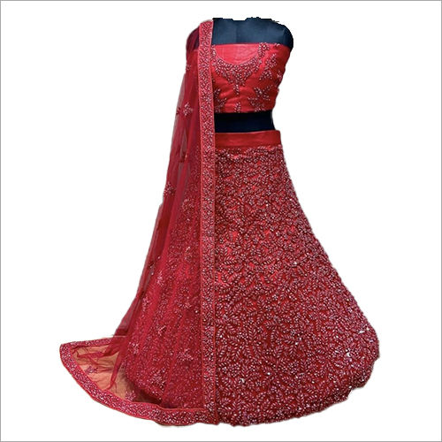 Red Monochrome Party Lehenga